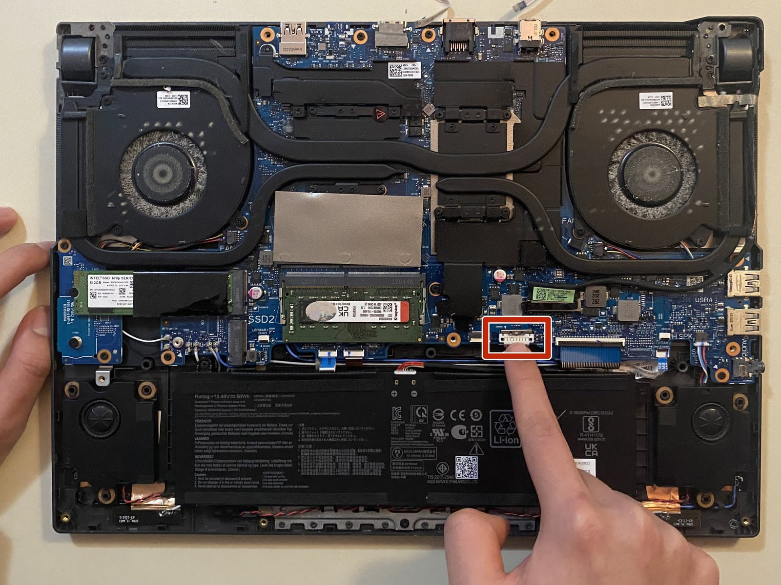 How to replace and fix ASUS 5plus G713QM G513QM G513QS 300hz 40pin 0.4mm LED 6017B1547301 LCD Cable (ASUS G513)